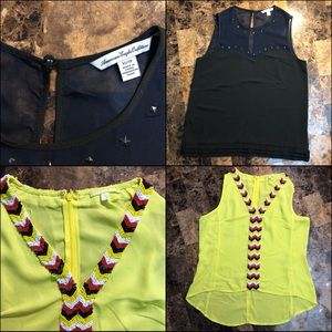 LOT of 2 edgy tanks, Gianni Bini, AEO, sz XS